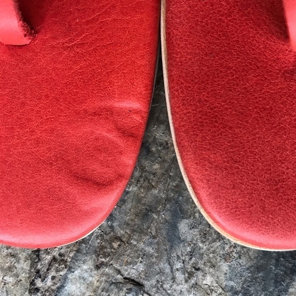 Marian Saud cherry red leather and metal studded ankle-strap gladiator sandals - Picture 5 of 9